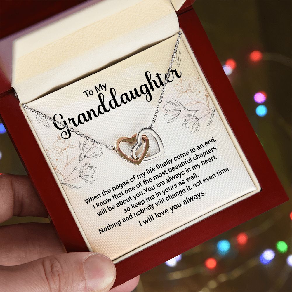 To My Granddaughter from Grandparent Necklace Gift
