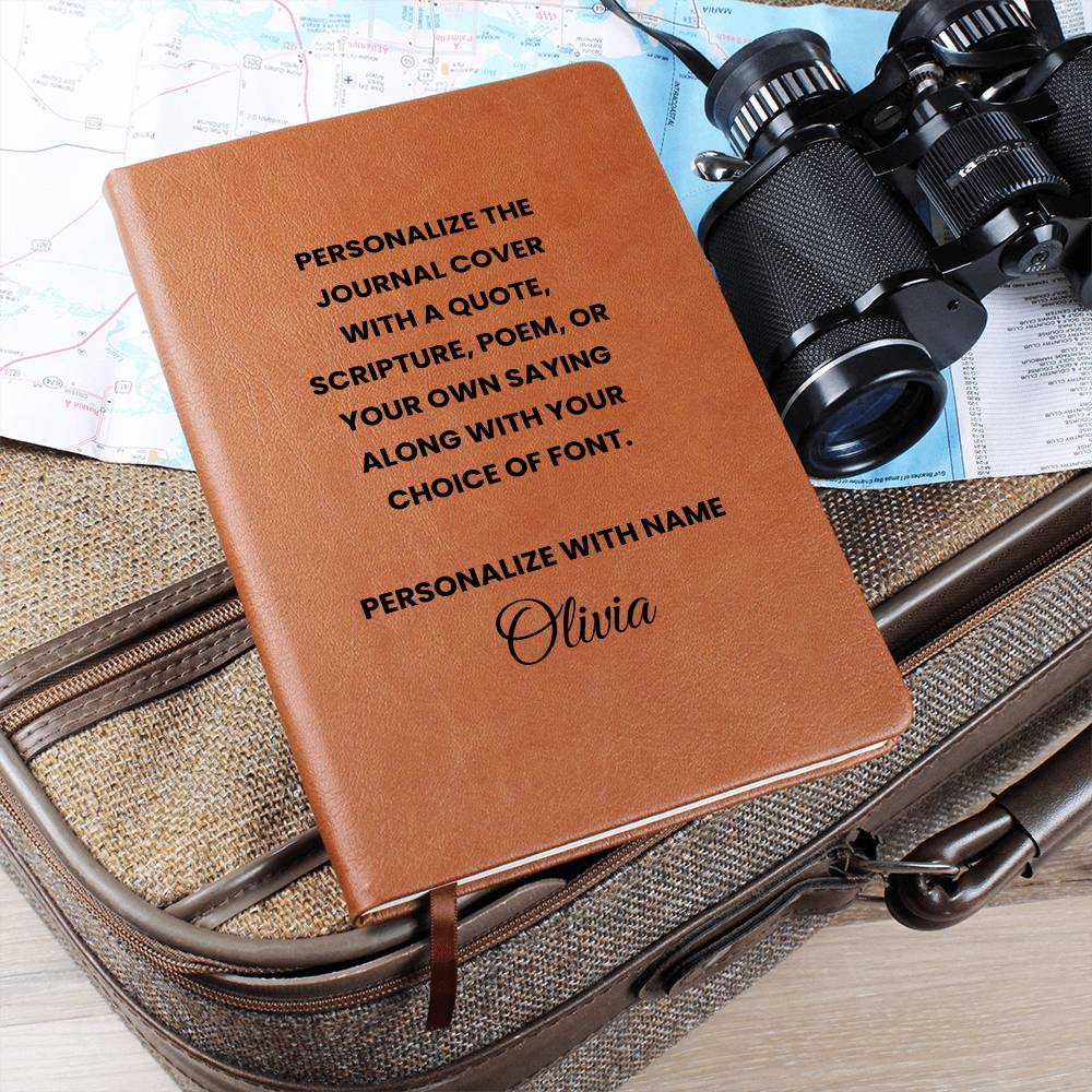 Personalized Leather Journal with Custom Quote or Saying