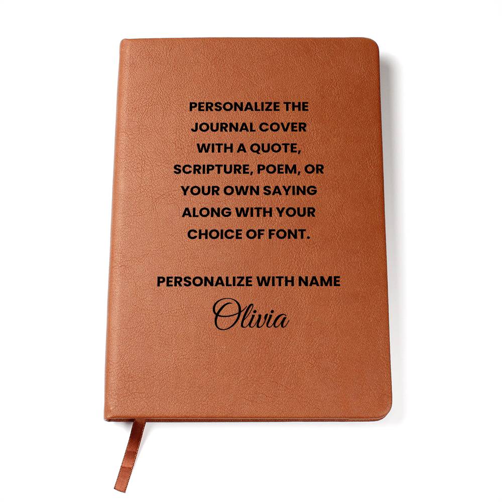 Personalized Leather Journal with Custom Quote or Saying