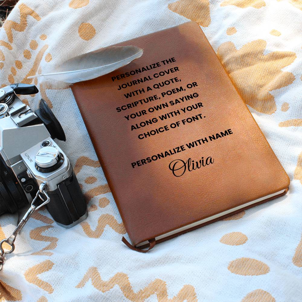 Personalized Leather Journal with Custom Quote or Saying