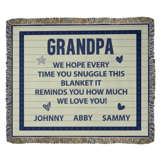 Grandkids gift to Grandpa Personalized Gift for Grandpa Grandad Grandfather